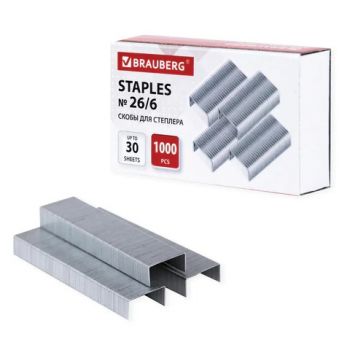����� BRAUBERG � 26/6 (��� ��������� 24/6), 1000 ����, �����������, �� 30 ������, 225973