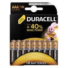 Батарейки DURACELL Basic, AAA (LR03, 24А), алкалиновые, КОМПЛЕКТ 18 шт., в блистере, 81483686