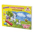 Пластилин классический ЮНЛАНДИЯ "ВЕСЁЛЫЙ ШМЕЛЬ", 16 цветов, 240 г, СО СТЕКОМ, 104810