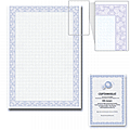 Сертификат-бумага для лазерной печати BRAUBERG А4, 25 листов, 115 г/м, Голубая сеточка, 122618