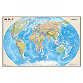 Карта настенная "Мир. Политическая карта", М-1:25 млн., размер 122х79 см, ламинированная, тубус, 3