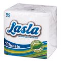 Салфетки бумажные 100 шт., 23х24 см, LASLA "Classic", белые, 100% целлюлоза