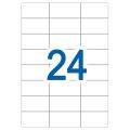 Этикетка самоклеящаяся УДАЛЯЕМАЯ, 24 этикетки 70х37мм, белые, 65 г/м2, 50 л., STAFF, 128832
