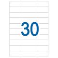 Этикетка самоклеящаяся А4, 30 этикеток 70х29,7 мм, белые, 65 г/м2, 50 л., STAFF, 128835