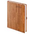 Ежедневник датированный 2019, А6, BRAUBERG "Wood", благородное дерево, коричневый