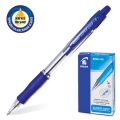 Ручка шариковая масляная PILOT автоматическая, корпус синий BPGP-10R-F "Super Grip", корпус синий, резиновый упор, 0,32 мм, синяя, BPGP-10R-F,М