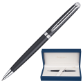 Ручка шариковая WATERMAN "Hemisphere Matte CT", корпус черный, матовый лак, нержавеющая сталь, хромиров. детали, синяя, S0920870