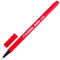 Ручка капиллярная BRAUBERG "Aero", КРАСНАЯ, трехгранная, металлический наконечник, линия письма 0,4 мм, FL110
