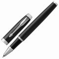 Ручка-роллер PARKER "IM Core Black Lacquer CT", черный глянцевый лак, латунь, хромированные детали, черная, 1931658