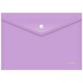 Папка-конверт с кнопкой Berlingo "Starlight" А4, 180мкм,пpозpачная фиолетовая,268382