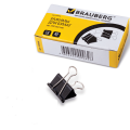 Зажимы для бумаг BRAUBERG, 25мм, на 100л., черные, в карт.коробке, 220558