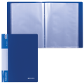 Папка 80 вкладышей BRAUBERG стандарт, синяя, 0,9 мм, 221607