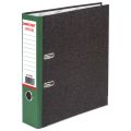 Папка-регистратор ОФИСМАГ, фактура стандарт, с мраморным покрытием, 75 мм, зеленый корешок, 225585