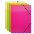 Папка на резинках ERICH KRAUSE "Glance Neon", А4, до 300 листов, 400 мкм, ассорти, 43052