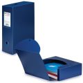 Короб архивный BRAUBERG "Energy", пластик, 10 см (на 900 л.), разборный, синий, 0,9 мм, 235375