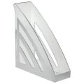 Лоток вертикальный для бумаг BRAUBERG "Office style", 245х90х285 мм, прозрачный, 237280