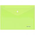 Папка-конверт на кнопке Berlingo "Starlight", А4, 180мкм, прозрачная салатовая