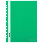Скоросшиватель пластиковый с перфорацией BRAUBERG EXTRA, А4, 140/180 мкм, зеленый, 272896