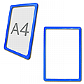 Рамка-POS для ценников, рекламы и объявлений А4, синяя, без защитного экрана, 290250