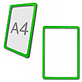 Рамка-POS для ценников, рекламы и объявлений А4, зеленая, без защитного экрана, 290253
