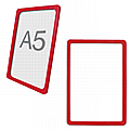Рамка-POS для ценников, рекламы и объявлений А5, красная, без защитного экрана, 290260