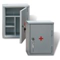 Шкафчик-аптечка металлический, навесной, внутр. перегородки, ключевой замок, 400x360x140мм