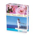 Фотоальбом BRAUBERG на 300+4 фотографии 10х15 см, твердая обложка, "Романтика", голубой с розовым, 390675