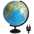 Глобус физический/политический диаметр 420 мм, с подсветкой, 10355