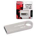 Флэш-диск KINGSTON 16GB Data Traveler SE9 USB 2.0, скорость чтения/записи - 10/5 Мб/сек, МЕТАЛЛ