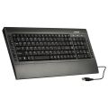 Клавиатура проводная SONNEN KB-M530, USB, мультимедийная, 15 дополнительных кнопок, серо-черная, 511278