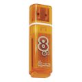 Флэш-диск 8 GB, SMARTBUY Glossy, USB 2.0, оранжевый, SB8GBGS-Or