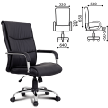 Кресло офисное BRABIX "Space" EX-508, экокожа, хром, черное,530860