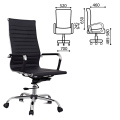 Кресло офисное BRABIX "Energy" EX-509, рециклированная кожа, хром, черное, 530862