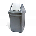 Ведро-контейнер 50л С КРЫШКОЙ (качающейся), для мусора, "СВИНГ" (в74*ш40*г35см), серое, IDEA, М 2464