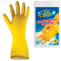Перчатки хоз.латексные DR.CLEAN (Доктор Клин), без х/б напыления, размер М (средний), ш/к 45057