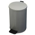 Ведро-контейнер для мусора с педалью УСИЛЕННОЕ, 10 л, кольцо под мешок, серое, оцинкованная сталь
