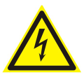 Знак предупреждающий "Опасность поражения электрич. током", треуг. 200*200*200мм, самокл,610007/W 08, Россия