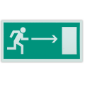 Знак эвакуационный "Направление к эвакуац. выходу направо", 300*150мм, самокл, фотолюминесцентный, Е 03