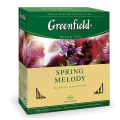 Чай GREENFIELD "Spring Melody" (Мелодия весны), черный с чабрецом, 100 пак. в конв. по 1,5г,ш/к10655