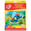 Набор для творчества ЛУЧ "Картина из пластилина "Слоник": пластилин мягкий 6 цветов, стек, заготовка, 24С 1488-08