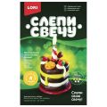 Набор для изготовления свечи "Праздничный торт", воск для лепки, фитиль, стек, LORI, Св-007